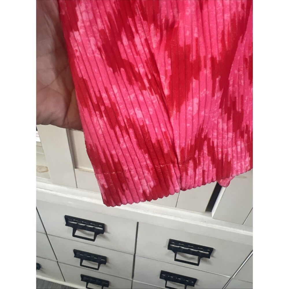 Savanna Jane Red PINK CORDUROY JACKET Aztec Women's Size Large - Picture 3 of 9